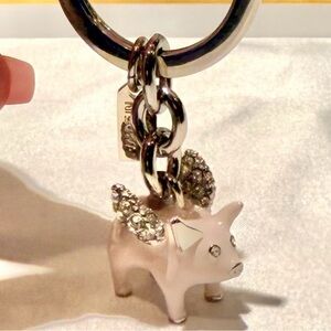RARE Coach Pave Crystal Flying Pig Keychain- NWOT- Comes with a Box.